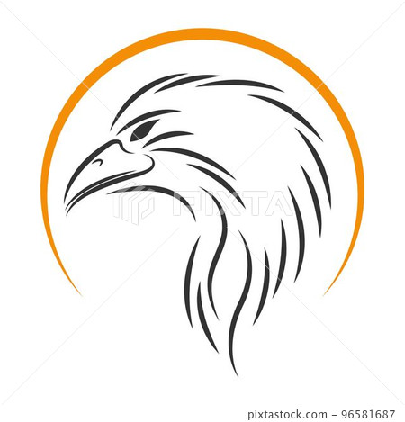 Raven logo icon design illustration 96581687