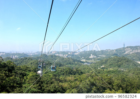 Maokong Maokong gondola Gondola in Maokong in Taipei in Taipei, Taiwan 96582324