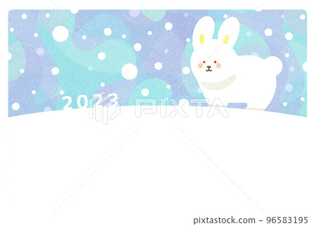 Year of the Rabbit New Year's card 2023 96583195