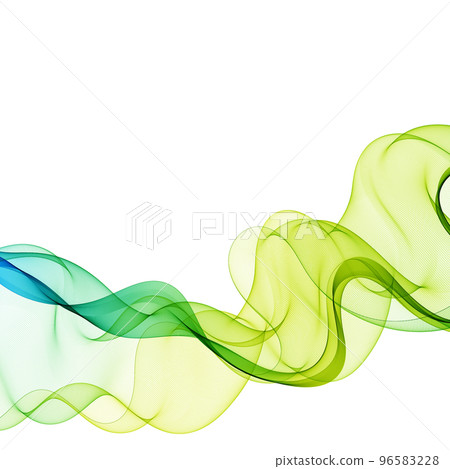 Transparent colored vector wave flow on a white background. Vector abstract background. Transparent colored vector wave flow on a white background. Vector abstract background. 96583228
