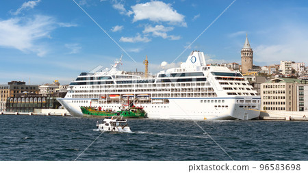 Nautica Majuro, Huge cruise ship docked at Galataport, Bosphorus ditrict, Karakoy, Istanbul, Turkey 96583698