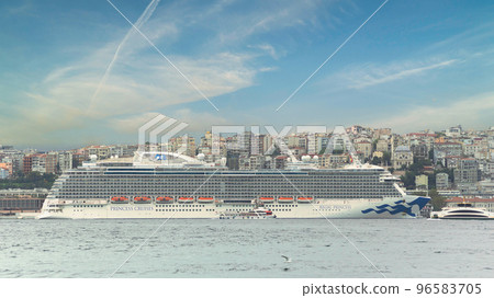 Regal Princess, Huge cruise ship docked at Galataport, Bosphorus ditrict, Karakoy, Istanbul, Turkey Regal Princess, Huge cruise ship docked at Galataport, Bosphorus ditrict, Karakoy, Istanbul, Turkey 96583705