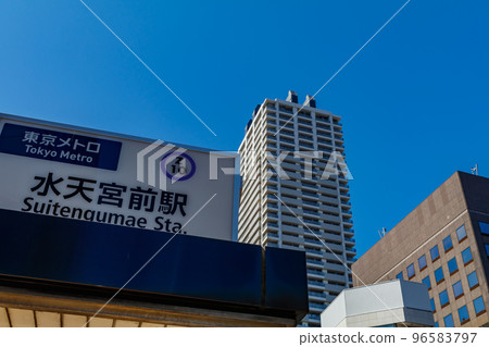 [東京都市風景] 水天宮前周邊的都市風景 96583797
