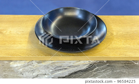 Black Ceramic Plates 96584225