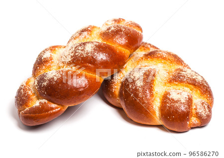 Isolated delicious fresh bread sweet roll on a white background 96586270