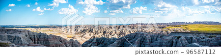 Panoramic HDR skyline of Badlands National Park in South Dakota, USA Panoramic HDR skyline of Badlands National Park in South Dakota, USA 96587112