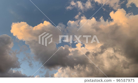 Sky and cloud for background sunset or sunrise  96587975