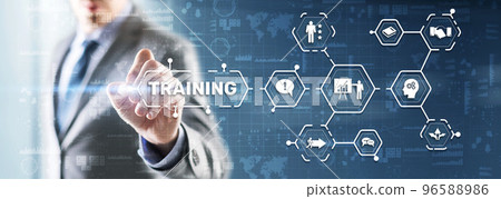 Training Education Motivation E-learning Business concept on virtual screen 96588986