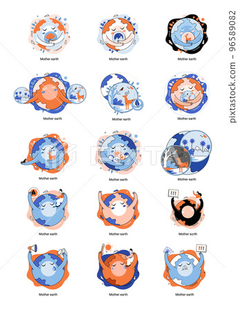 International Mother Earth Day metaphor. Universal symbolic holiday of love and care for our common home 96589082
