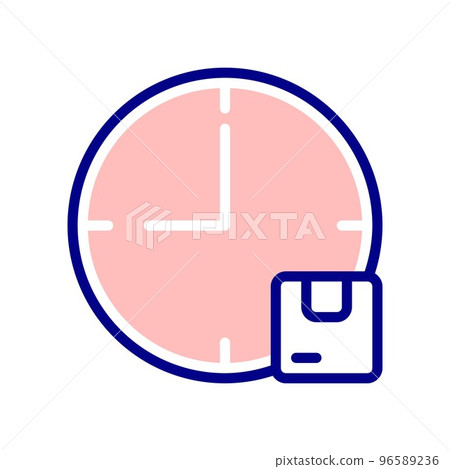 Estimated Time of Package Arrival icon, estimated package delivery. Estimated Time of Package Arrival icon, estimated package delivery. 96589236