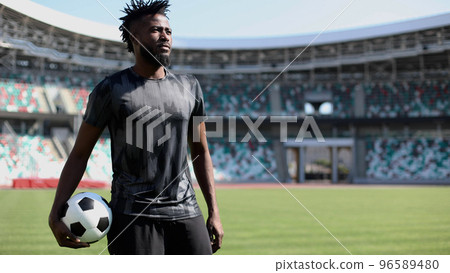 Football lifestyle. Man plays the match, game. Big dream, future professional player. Football lifestyle. Man plays the match, game. Big dream, future professional player. 96589480