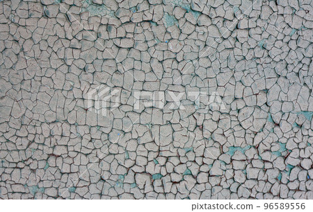 Old cracked gray blue paint. Rich texture. Old cracked gray blue paint. Rich texture. 96589556
