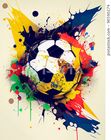 Colorful abstract soccer background. Soccer poster. Football background. Football  poster Stock Illustration