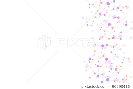 Illustration of molecular structure and genetic engineering, molecules DNA, neural network, scientific research. Abstract background for innovation technology, science, healthcare, and medicine Illustration of molecular structure and genetic engineering, molecules DNA, neural network, scientific research. Abstract background for innovation technology, science, healthcare, and medicine 96590416