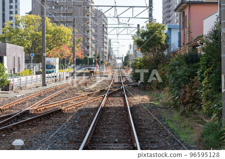 Railroad crossing near Ube-Shinkawa Station 96595128