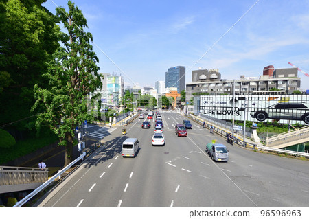 Scenery around JR Harajuku Station in Shibuya, Tokyo 96596963