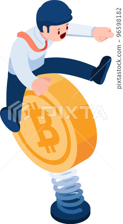 Isometric Business Riding on Unstable Bitcoin with Spring 96598182