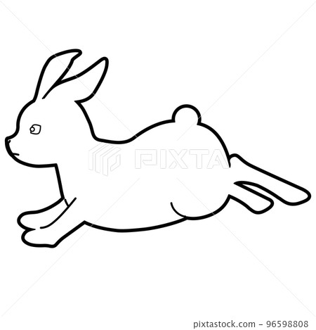 Illustration material of a jumping rabbit 96598808