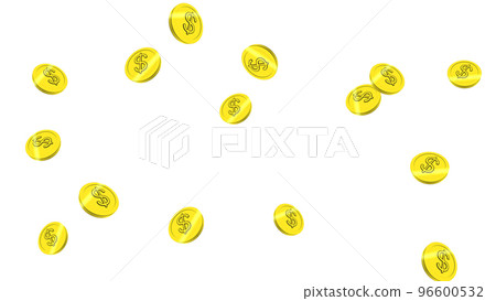 美元馬克 3d 硬幣背景 96600532