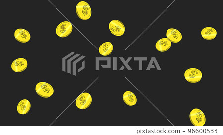 美元馬克 3d 硬幣背景 96600533