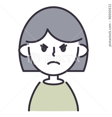 女短髮生氣 96600832