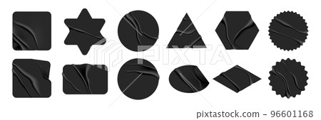 Realistic Black Labels Set Realistic Black Labels Set 96601168