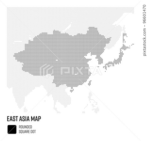 世界地圖點粗糙東亞地區按國家分組 世界地圖點粗糙東亞地區按國家分組 96601470