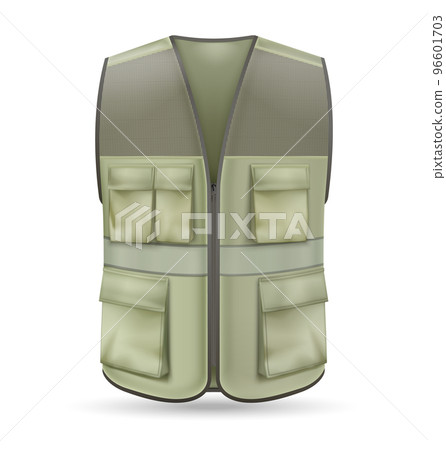Vest With Pockets Realistic Mockup 96601703