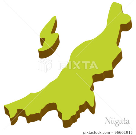 Three-dimensional map of Niigata Prefecture, simple and natural 96601915