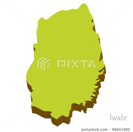 岩手縣三維地圖,簡單自然 岩手縣三維地圖,簡單自然 96601980