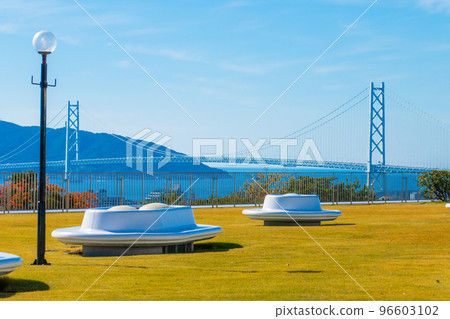 A lawn area overlooking the Seto Inland Sea A lawn area overlooking the Seto Inland Sea 96603102