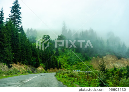 Caucasus mountain in georgian region Guria 96603380