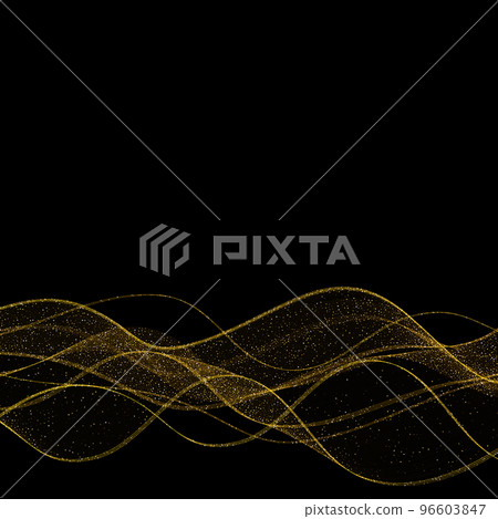 Abstract golden dust glitter wave background, vector design template. eps 10 96603847