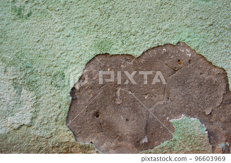 texture of old green facade. grunge loft wall texture of old green facade. grunge loft wall 96603969