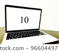 Computer screen with 10 written on it 96604497