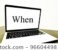Computer screen with when written 96604498