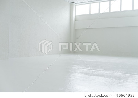 White room, inorganic room, window of inorganic room, empty room White room, inorganic room, window of inorganic room, empty room 96604955