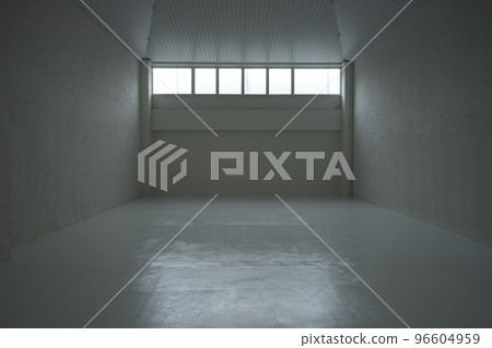White room, inorganic room, window of inorganic room, empty room 96604959
