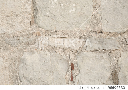 Grey Old Destroyed Brick Wall. Grey Old Destroyed Brick Wall. 96606280
