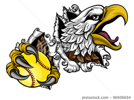Eagle Softball Animal Sports Team Mascot - Stock Illustration [96606684] -  PIXTA