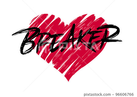 Heart Breaker vector lettering 96606766
