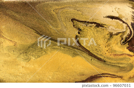 Marble Gold Mixed Ink Pattern. 96607031