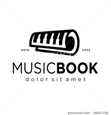 paper roll with piano music logo vector icon symbol design graphic illustration Stock Vector paper roll with piano music logo vector icon symbol design graphic illustration Stock Vector 96607196