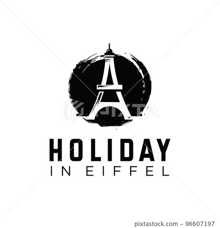 Eiffel Tower logo icon Symbol french, Paris holiday travel tour. Eiffel Tower logo icon Symbol french, Paris holiday travel tour. 96607197