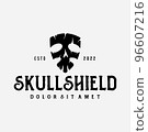 vector, skull, logo 96607216