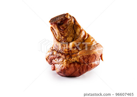Smoked pork bavarian knee isolated on white background 96607465