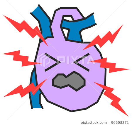 心肌梗塞或心髒病發作引起的劇烈疼痛的例證 96608271