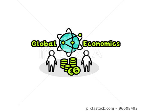 global economy illustration icon 96608492