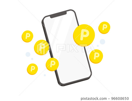 Smartphone and point vector illustration 96608650