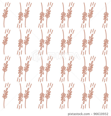 a vector pattern of hand-drawn spikelets. Bread a vector pattern of hand-drawn spikelets. Bread 96610932